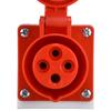 Industrial Outlet PC Brass Red Mounted CEE Socket for Electric Power IP44 220‑380V 240‑415V