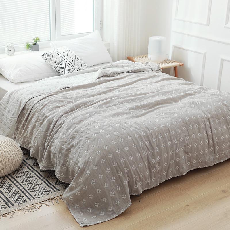 Five-Layer Pure Cotton Gauze Towel Blanket - Lightweight Summer Cover for Adults
