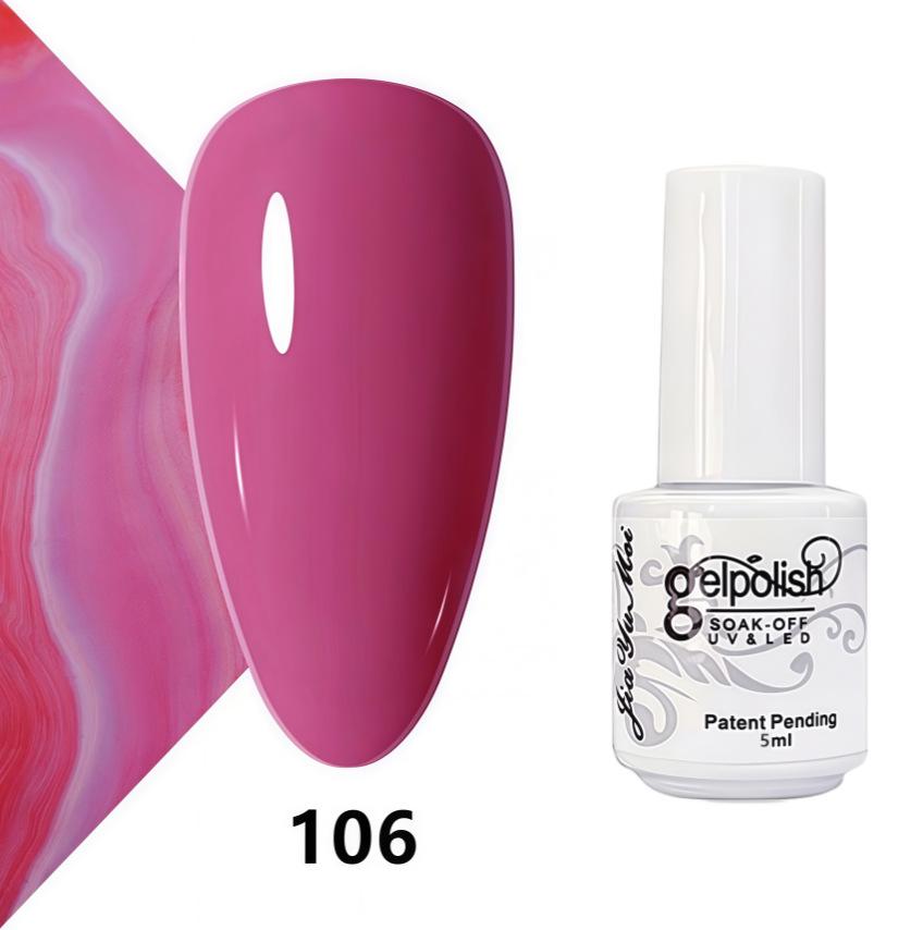 GELPOLISH Nail Art Set: Base, Top Coat, Transparent & White Gel Polishes