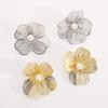 Delicate Flower Cutout Pearls Studs Made from High Quality Alloy with Allergy Resistant Treatments for Comfortable Wear