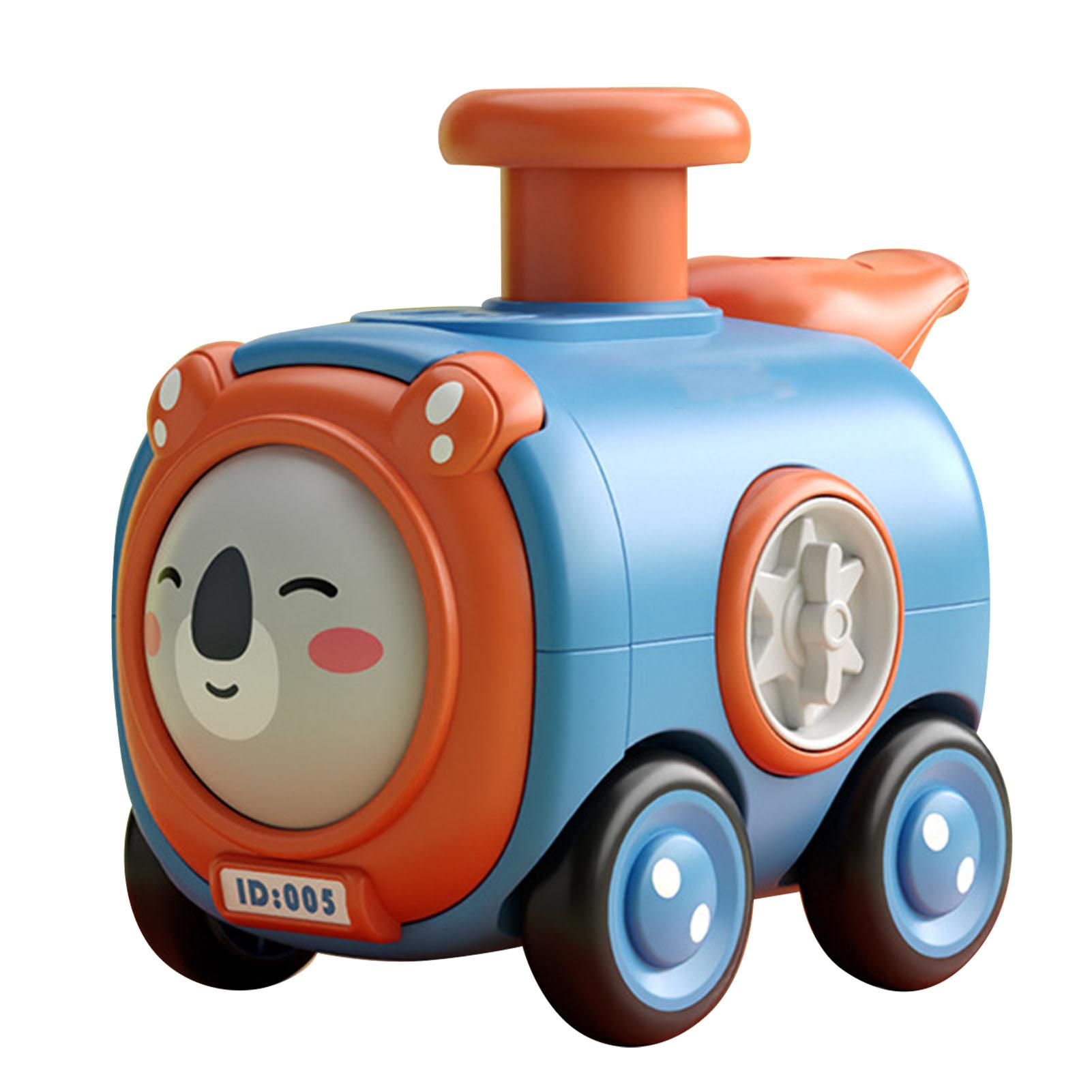 

Игрушечный поезд Inertia Press Face Changeing with Whistle Мультяшный ударопрочный интерактивный игрушечный поезд