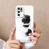 For Oppo Reno6 7 8 10 Pro Lite 6z 7z 8z Phone Cover Fashion Oil Painting Black Cat Patterns Soft Casing Screen Protector Anti Slip Shell For Oppo Case