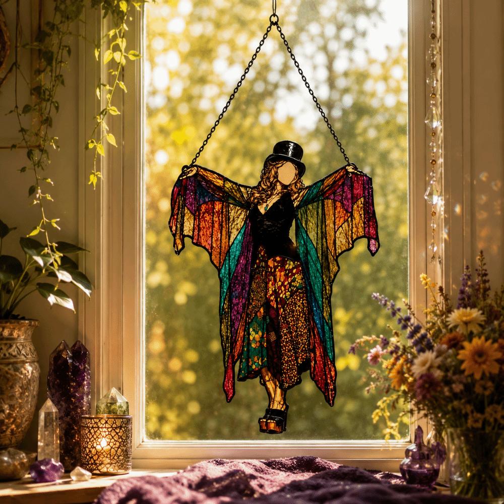 Acrylic Window Pendant Home Decor Hanging Suncatcher Vintage Wind Spinner  Garden