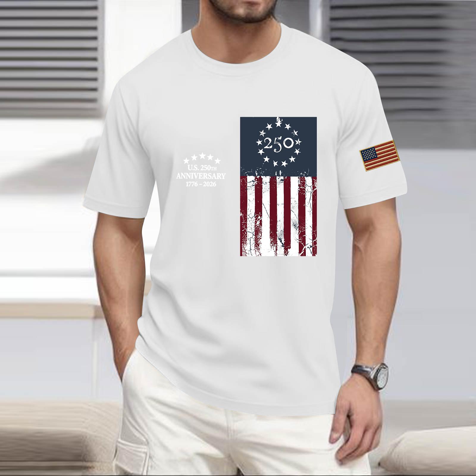 

Men s Casual Round Neck Lightweight Short-Sleeve Top XXXXL білий