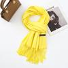 Cotton Solid Color Scarf for Women Winter Warm Wool Cashmere Scarf Autumn and Winter Women's Shawl Scarf Korean Style Atmosphere