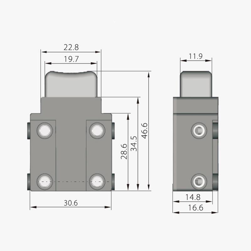 1Piece KEDU HY37 17A 125V 12A 250V Double-contacts Trigger Switch Widely Used in Lawn-Mower and Garden Tools