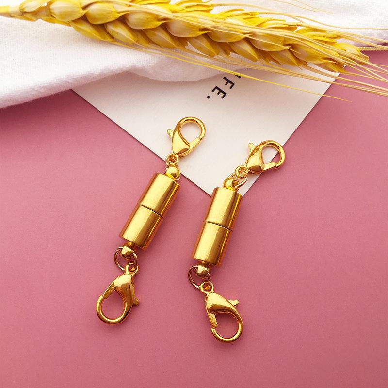 Set mixt de 10 bucăți DIY pentru colier și închizătoare de brățară cu magnet - închizătoare de homar cu două fețe și închizătoare cilindrice