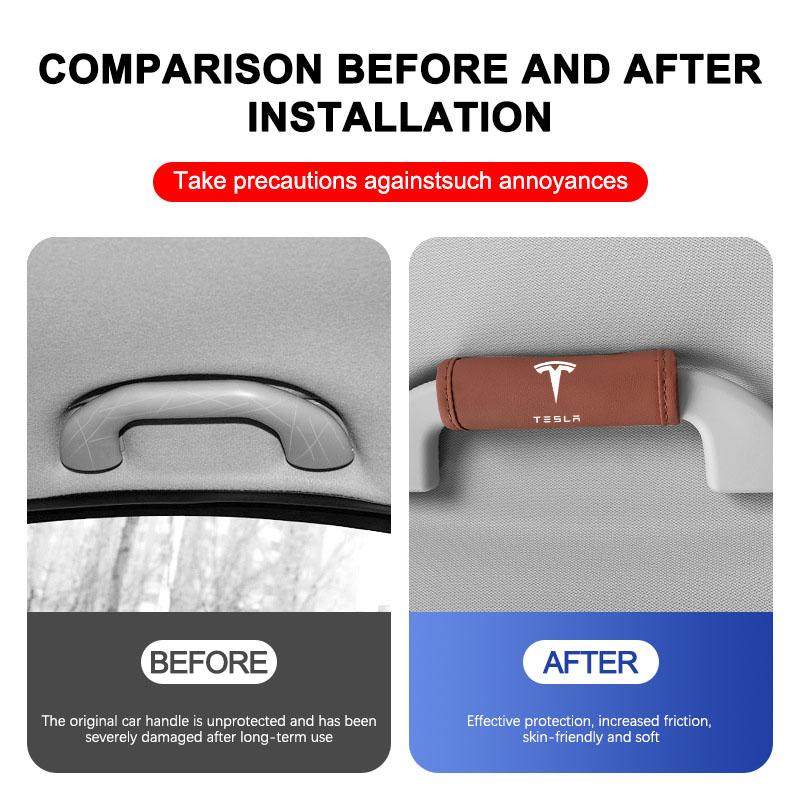 Capac de protecție mâner plafon interior auto, Mâner de tragere ușă auto, Mâner frână de mână pentru Tesla Model 3 Model S Model X Y Roadster Performance