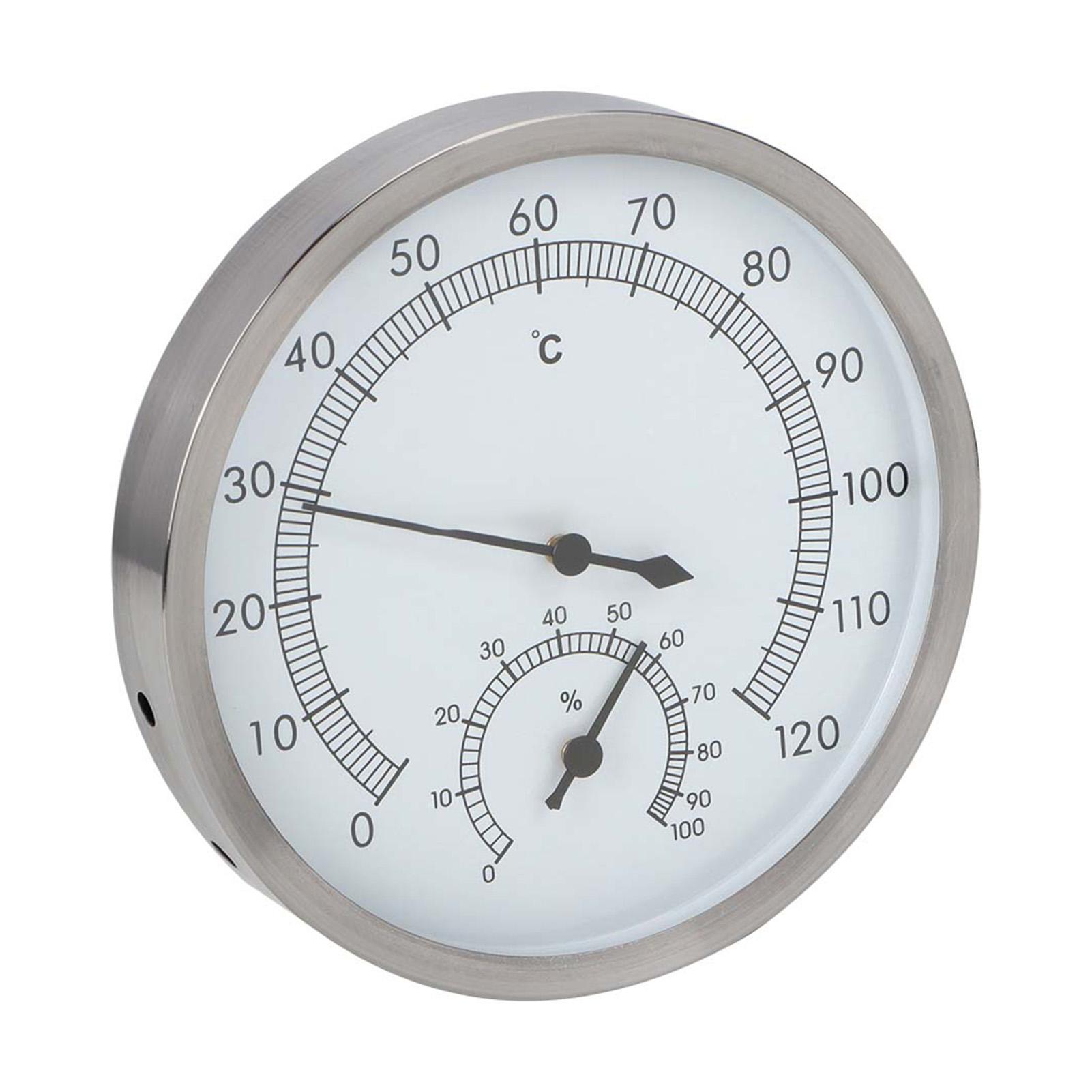 

2 in 1 Stainless Steel Sauna meter Hygrometer, Accurate Temperature and Humidity Meter for Sauna and Steam Room