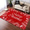 Christmas Red Stripes Area Rug Carpet Non-Slip Washable Carpet for Living Room Bedroom and Home Decor Floor Mat