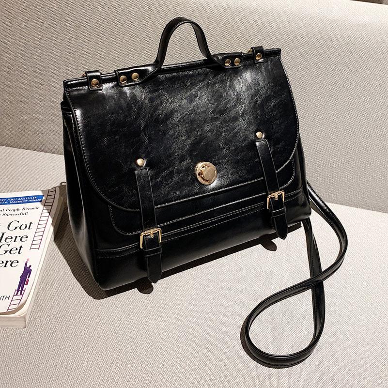 

Brand design Women Backpacks Pu Leather Multifunction Female Shoulder Bags ladies big tote Travel girls Backpack Mochilas brown 30x24x11cm