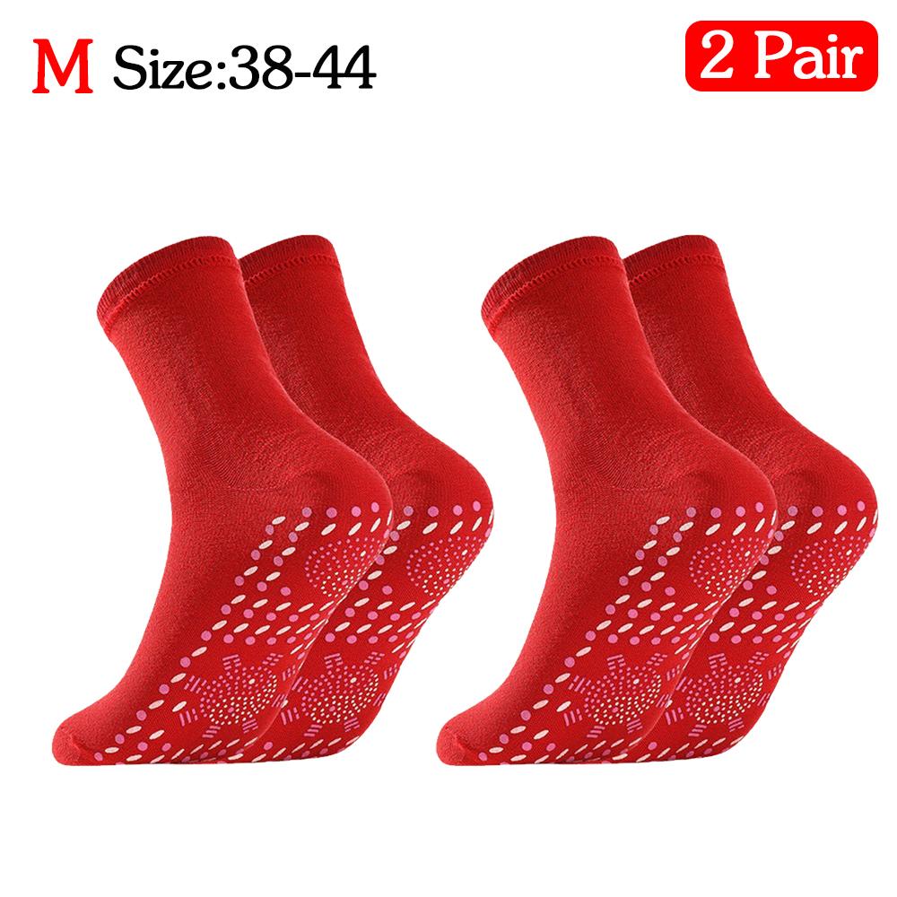 1/2Pairs Thermal Heated Socks Winter Self-Heating Socks Soft Elastic Thicken Anti-Slip Socks For Women Men Outdoor Ski Tube Sock