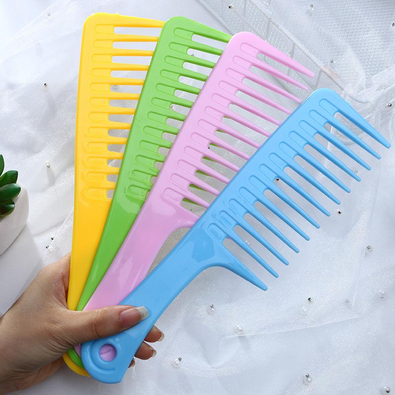 Blue Hairdress Comb Heat Resistant Woman Wet Hook Curly Hair Brushes Coarse Wide Spikes Tooth Styling Tools Accessories New Pink