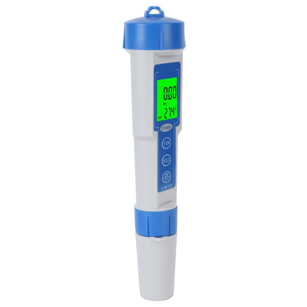 Digital Hydrogen Meter Backlight LED Display Data Hold Function Pen Type H2 Meter Water Quality
