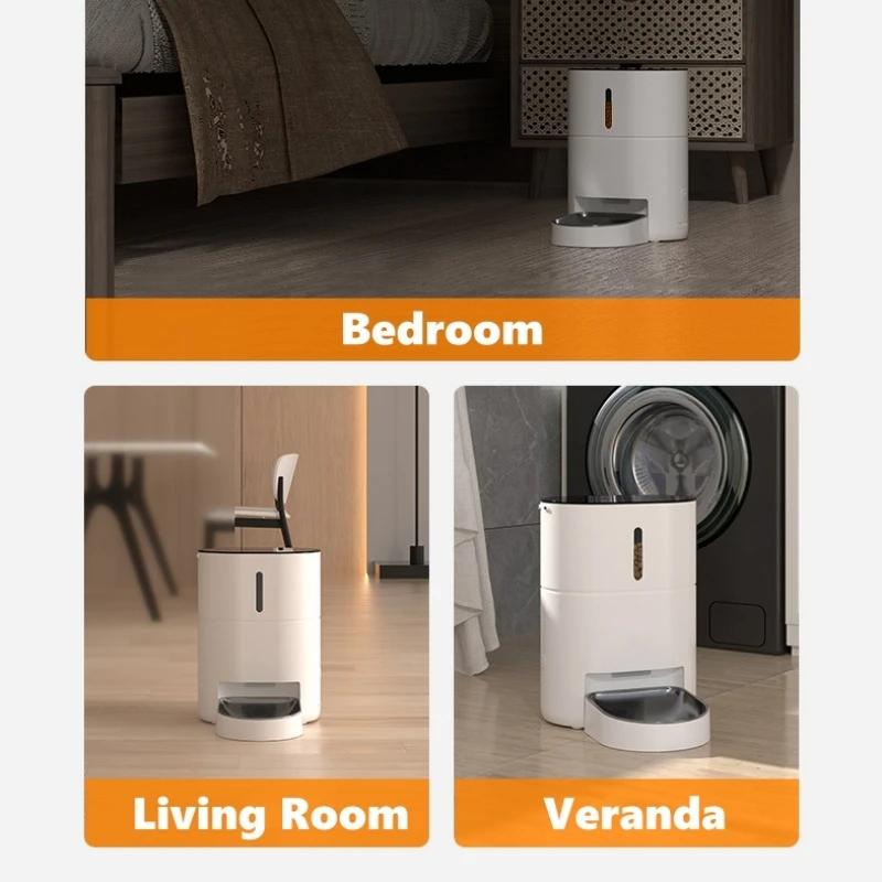 Video Automatic Pet Feeder with HD Camera, Food Dispenser for Cats and Dogs WiFi Smart Feeder with Camera 4L 2-Way Audio,Mobile