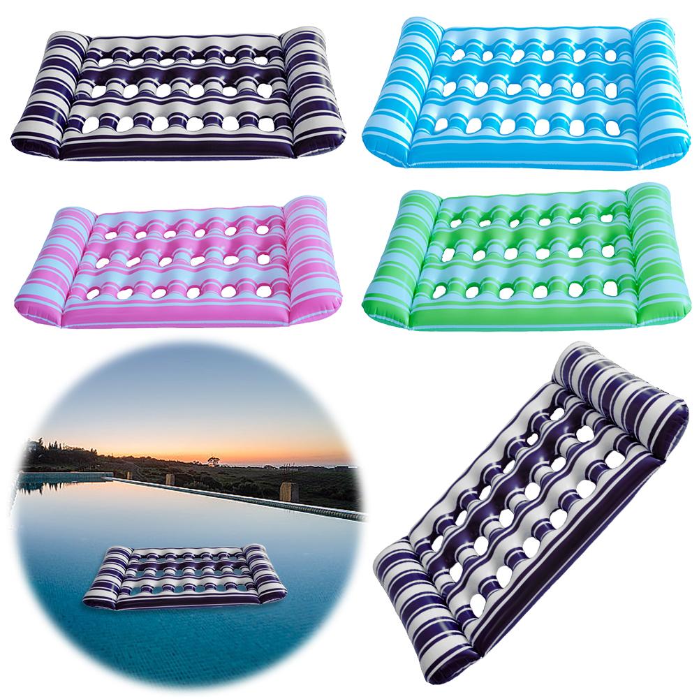 New Summer For Adult Water Hammock Recliner Inflatable Floating Swimming Mattress Lounge Bed Sea Swimming Ring Pool Party Toy