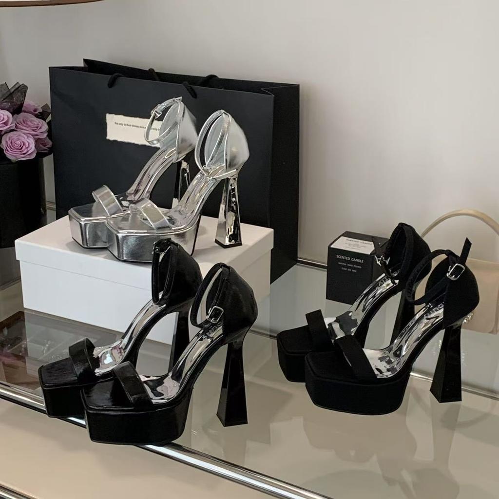 Hate the sky high wear-resistant non-slip open toe high heels women's summer new waterproof table platform platform heel sandals women