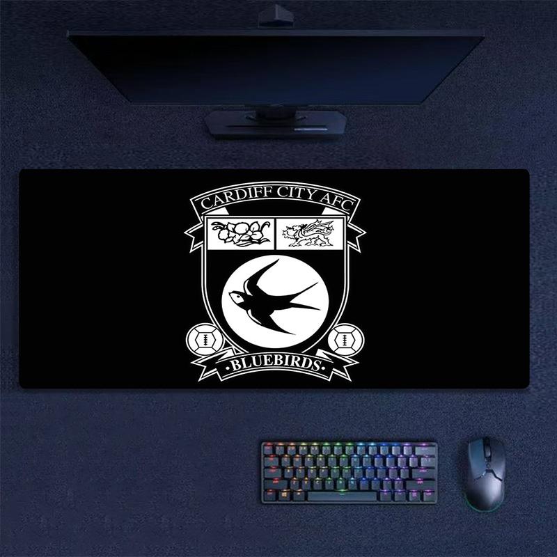 Cardiff City F.C Print Cushion Non-slip Laptop Tablet Big Mousepad XXL Mat Mini PC Playmat With Lock Edge