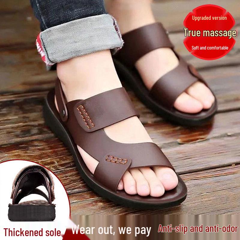 Men's Dual-Use Anti-Slip Outdoor Beach Sandals & Slippers