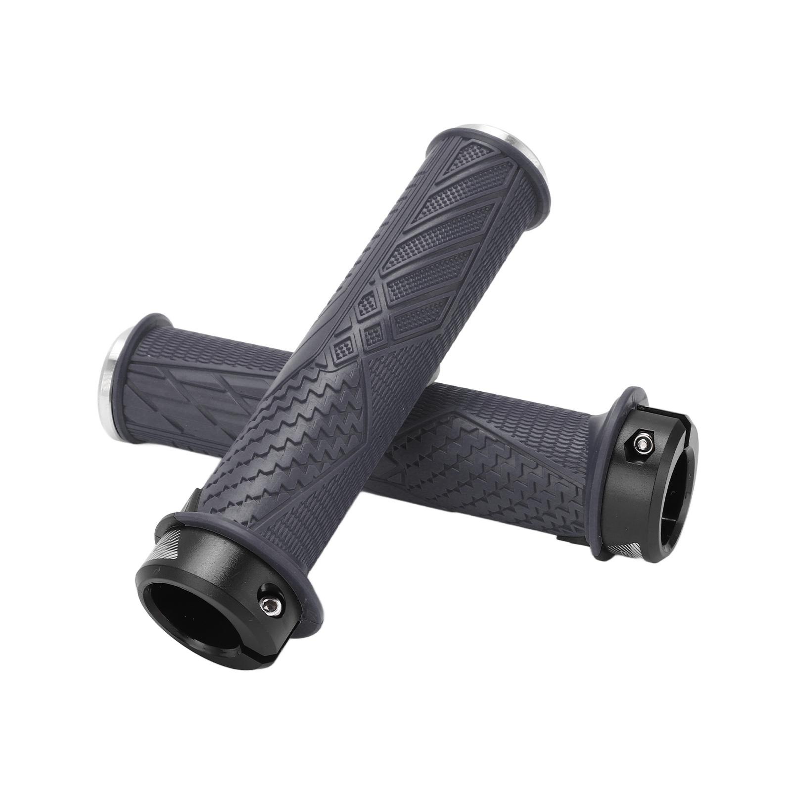 ENLEE 2Pcs set Mountain Bike Grips Cycling Anti Slip Handlebar Cover Lock On Bicycle Handlebar Grips Grey