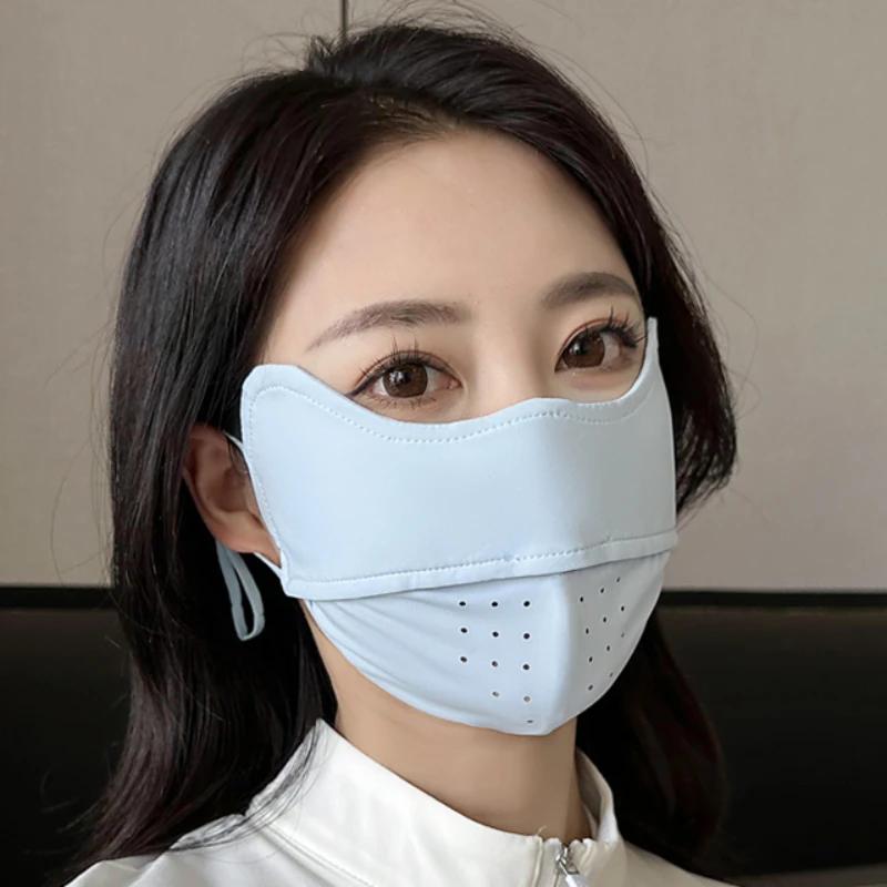 2024 New Fashion Unisex Protecție UV Protecție solară Mască de față Vară Ajustabilă Respirabilă Alergare în aer liber Ciclism Sport Mască