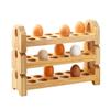 1/2/3Pcs Egg Storage Rack Counter Egg Dispenser Large Capacity Stackable Wooden Storage Organizer for Home Kitchen