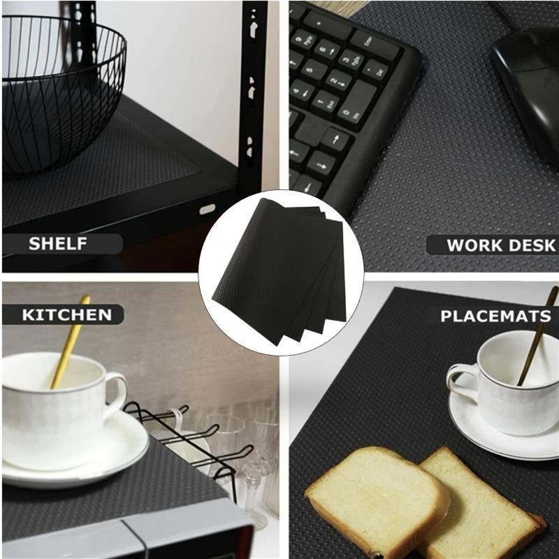 4pcs Washable Waterproof Refrigerator Liner, Oil and Water-resistant Freezer Shelf Pad, Glass Shelf Cabinet Drawer Cover Mat