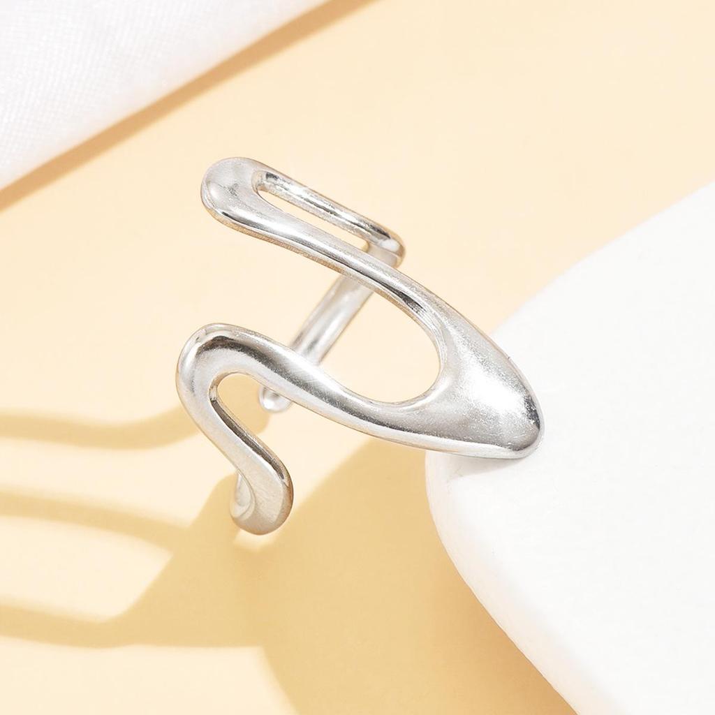 Personalized Stainless Steel Irregular Geometric Open Ring