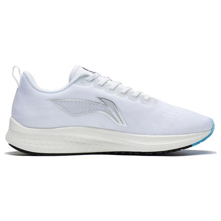 New LiNing Red Hare 5 Anti Slip And Wear Resistant Breathable Low Top Running Shoes Men's Silver White ARMS009-19