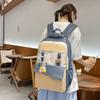 College style schoolbag for high school girls simple light travel backpack junior high school student large capacity casual student backpack