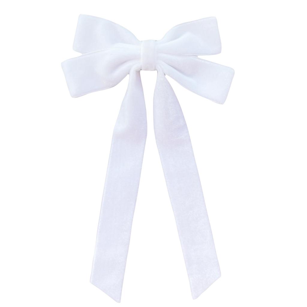 10palcová předvázaná červená mašle na vánoční stromek, mašle z červené sametové stuhy, mašle na ozdobu vánočního stromku, předvázaná mašle, suvenýrová dárková mašle