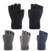 2020Outdoor Half Finger Gloves Women Men Winter Warm Wool Mittens Unisex Elastic Knitted Touchscreen Nonslip Fingerless Gloves