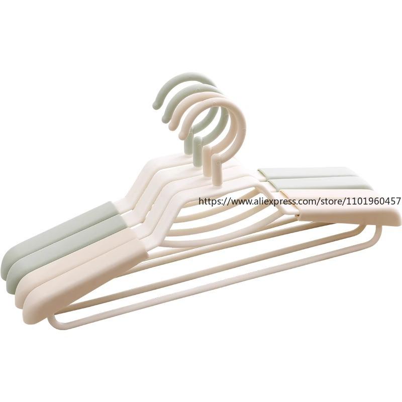 Non-Slip Retractable Clothes Hanger Shoulder Mark-Free Coat Hanger for Home Use Space-Saving Garment Hanger Hook