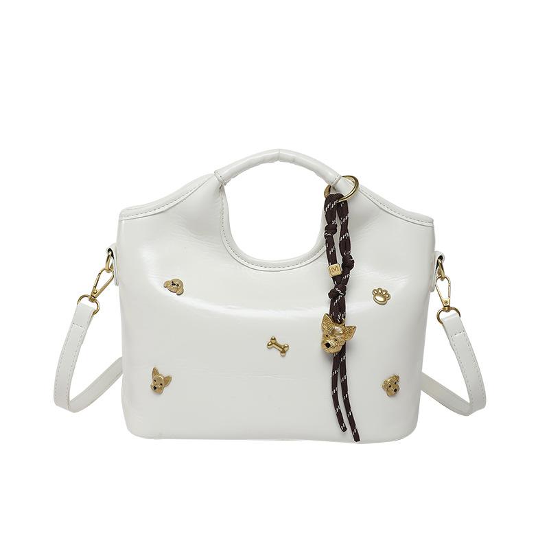 

Casual versatile oblique span bag women s summer new trend fashion high-end retro handbag going out small bag one size fits all белый