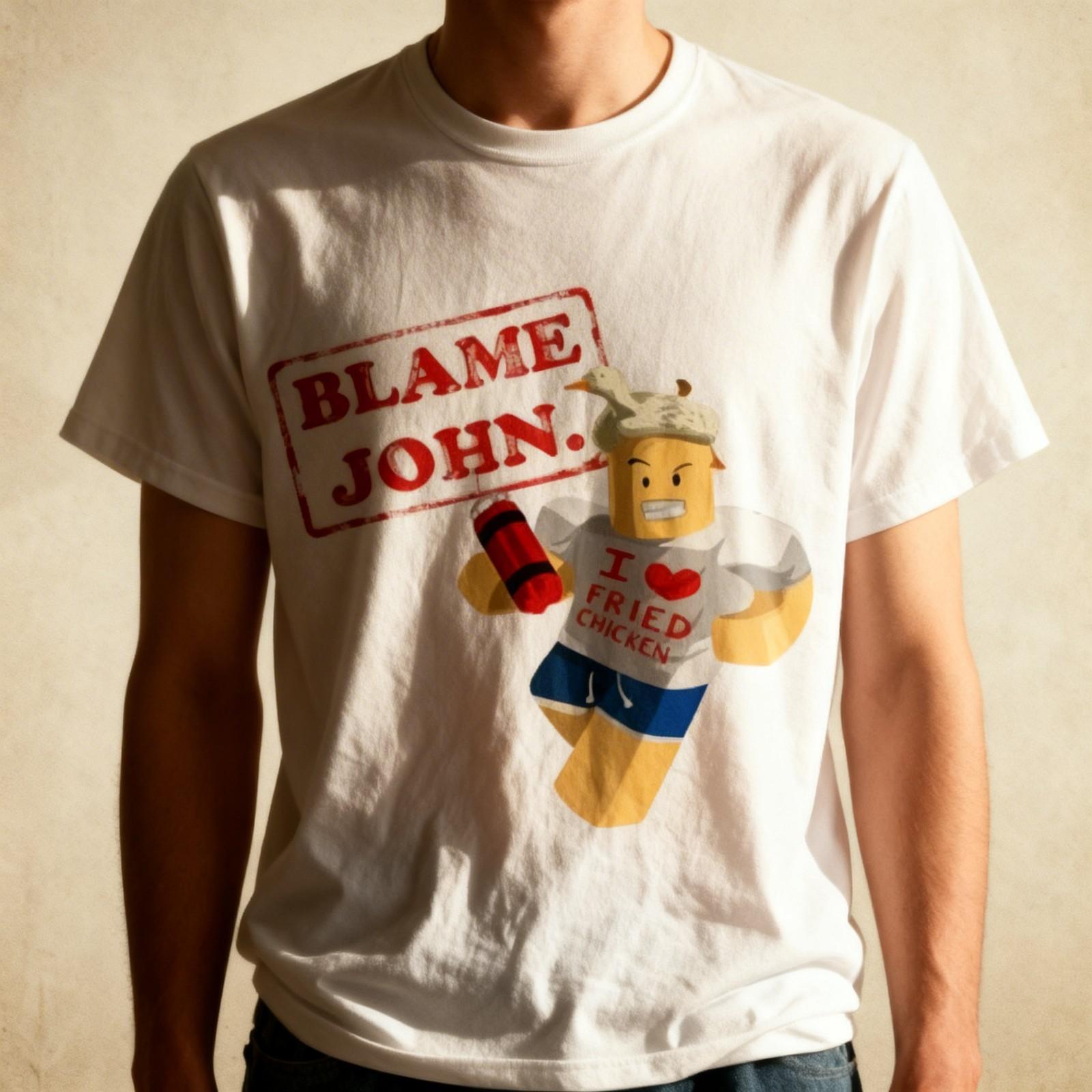 Blame John Shedletsky Unisex T-Shirt XXXXL