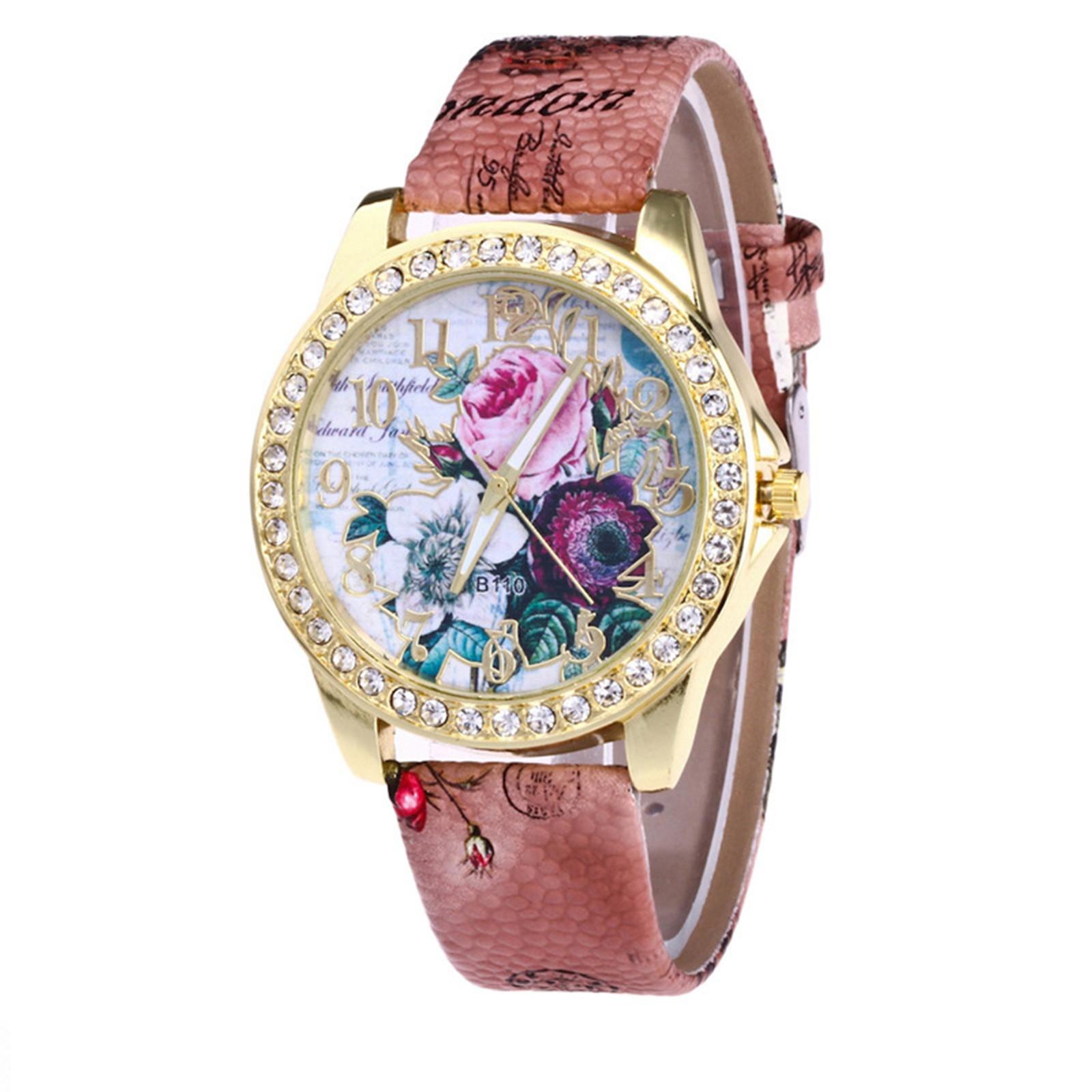 

Жіночий годинник, кварцовий циферблат, цифровий годинник, матовий шкіряний ремінець, жіночий та дівчачий годинник One Size коричневий