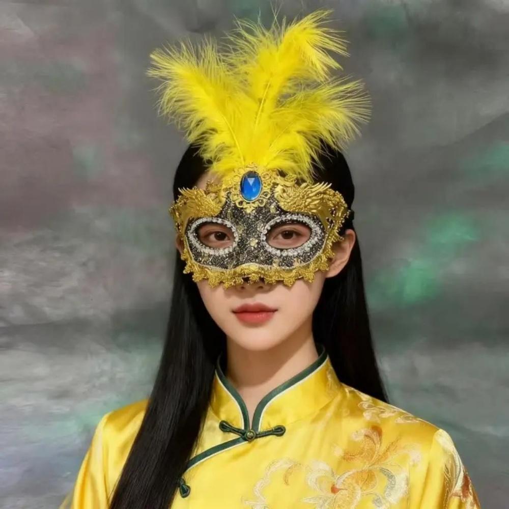 Venetian Party Mask Lightweight Party Mask Feather Mask Colorful For Ball Costumes Christmas Halloween