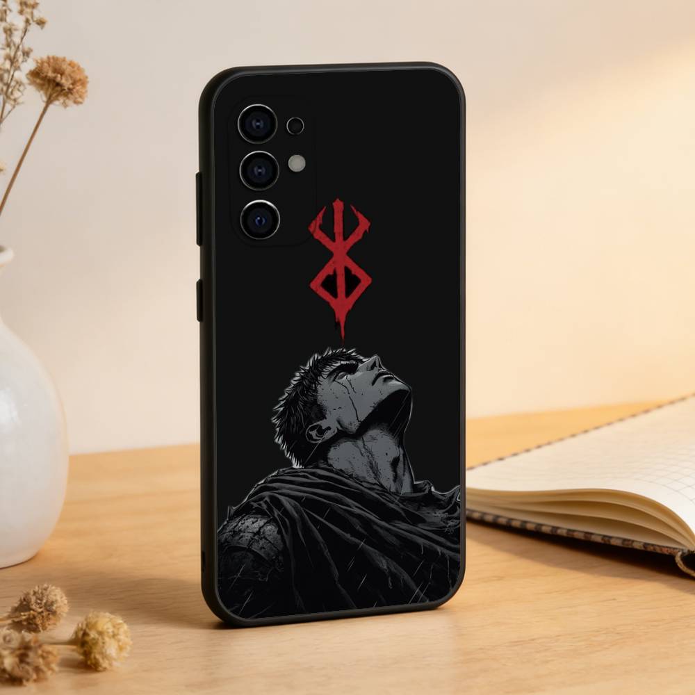 Berserk Guts Anime Telefoonhoesje Voor Samsung S25,S24,S21,S22,S23,S30,Ultra,S20,Plus,Fe,Zwart Zacht Siliconen Hoesje