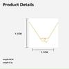 New 925 Silver Heart Necklace Simple Geometric Shape Charm Pendant Choker Birthday Gift Women's Exquisite Jewelry