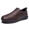 New soft leather men's shoes black casual one-pedal lazy shoes soft-soled driving work shoes fashionable and comfortable dad shoes
