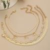 Aircraft Chain Hollow Butterfly Anklet Women's Beach Wind Fashion Popular Diamond Four-piece Set