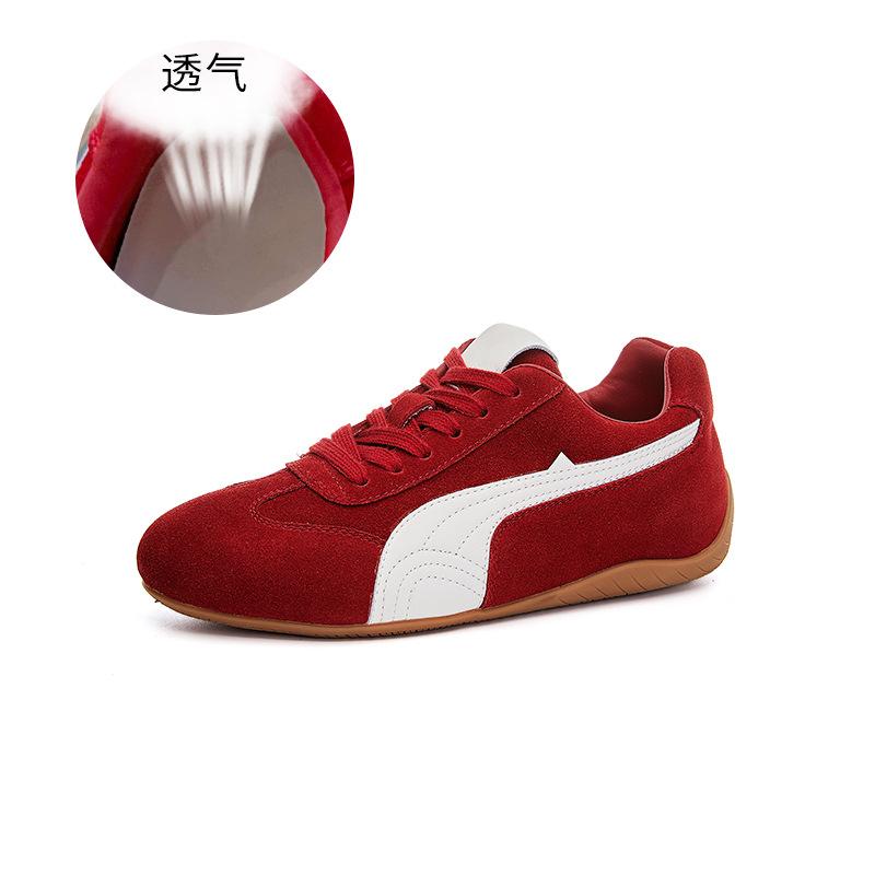 Leather Forrest Gump shoes women's 2025 autumn new flat-soled sports shoes women's casual low-top women's shoes trendy versatile shoes children
