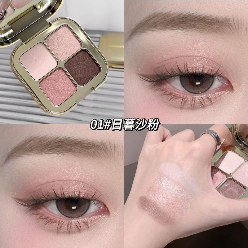 Kakashow 4 Color Eyeshadow Palette Shimmer Matte Fine Pigmented