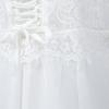Elegantes Weißes Spitzen-Chiffon-Hochzeitskleid für Damen Süßer Herz-Ausschnitt Ärmellos Rückenfrei Empire-Taille Bodenlang Brautkleid mit Schleppe Neu