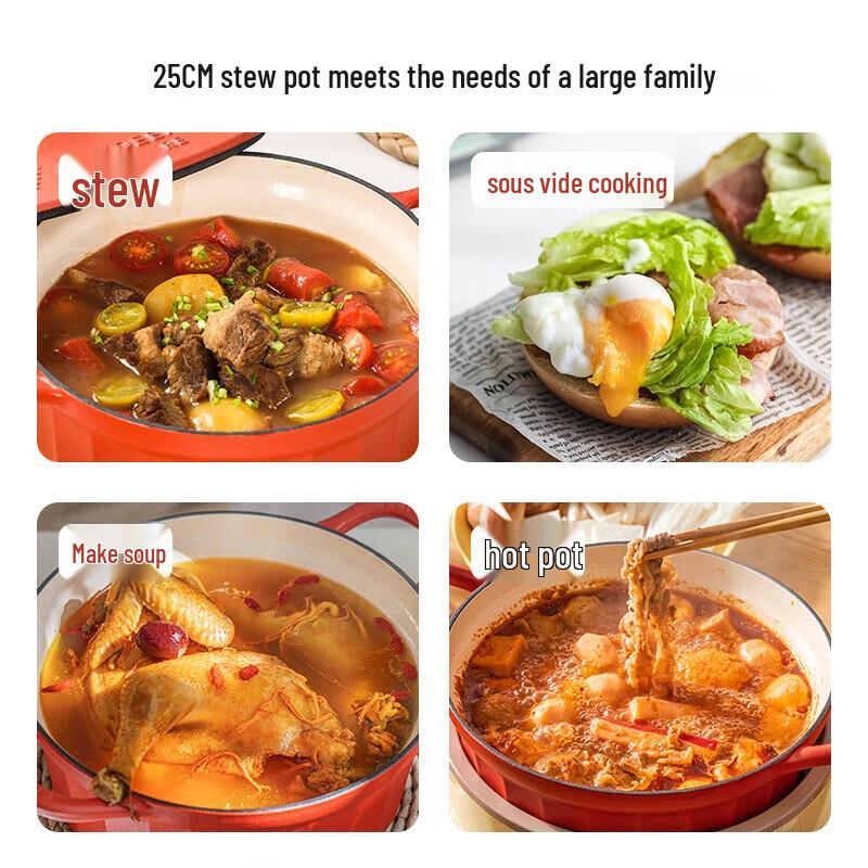 Buydeem 25cm Enamel Dutch Oven