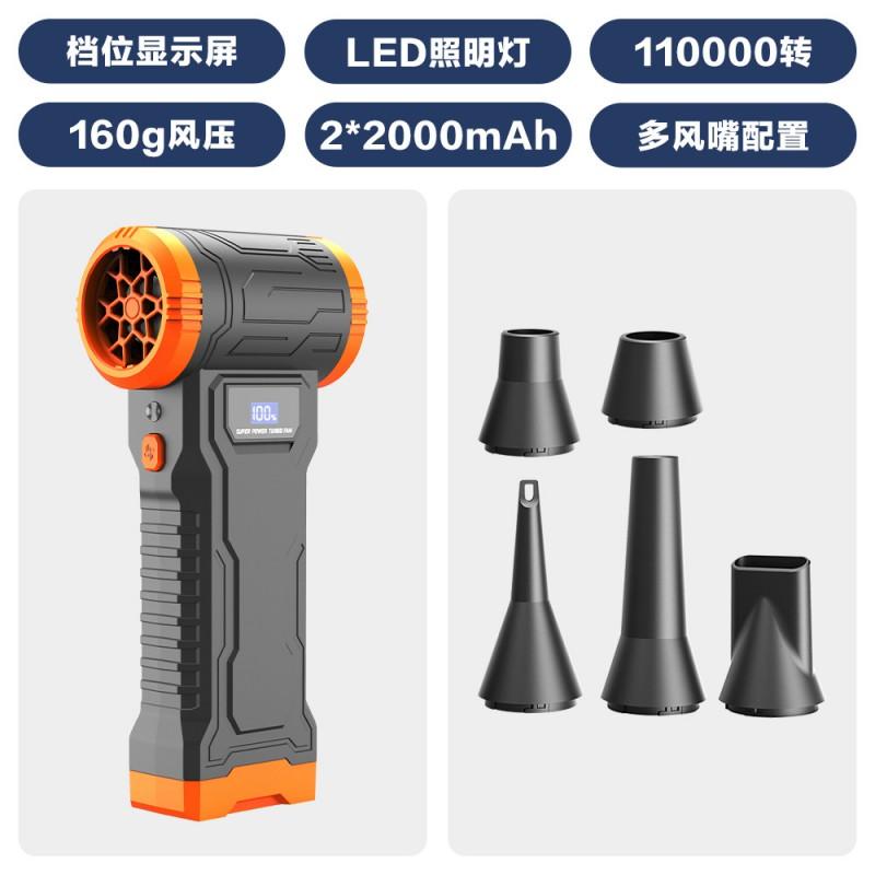 Portable Handheld Turbo Blower Vacuum Combo With 4-Speed Brushless Motor 4000mAh Battery Quiet 36dB Operation