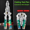 8-in-1 Electrical Pliers with Voltage Tester Multifunction Wire Stripper & Crimper Tool & Electricity Measurement, Ergonomic Grip