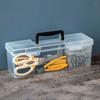 Portable Transparent Hardware Tool Box Multifuntional Empty Toolbox Plastic Parts Box Tool Organizer Household Tool Storage Box