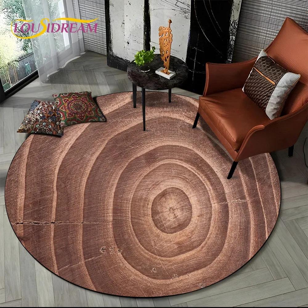 Latest 3D Color Wood Grain Lines Round Area Rug,Carpet Rug for Living Room Bedroom Sofa Child Playroom Decor,pet Non-slip Gift