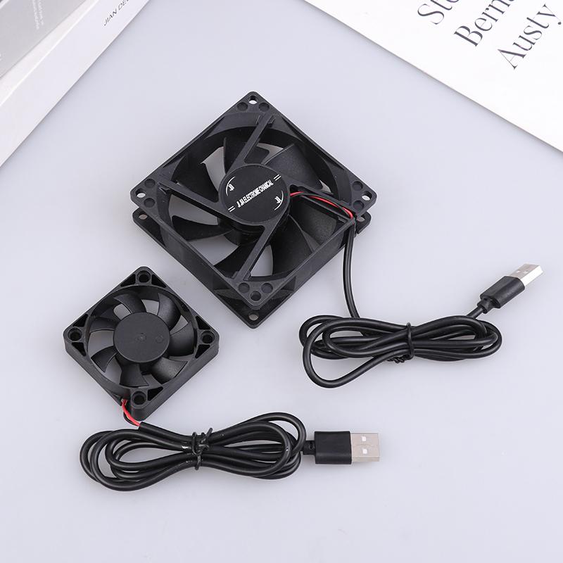 5V Børsteløs Kjølevifte USB Ruter Vifte Datakabinett TV-boks Kjølekabinett 50 mm 80 mm 90 mm 120 mm PC DIY Kjøler Stasjonær Vifte